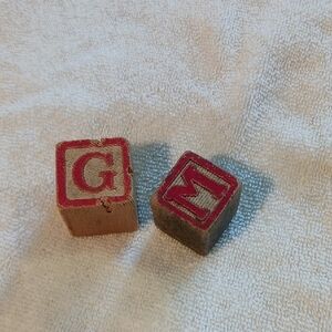 Vintage Wooden Alphabet Blocks